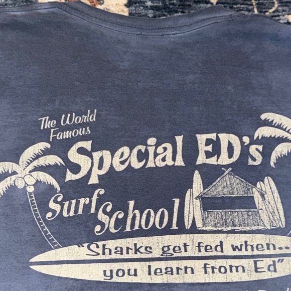 Special ED’s Surf School Sharks Get Fed When You Learn From Ed Blue Shirt XL - Picture 16 of 16